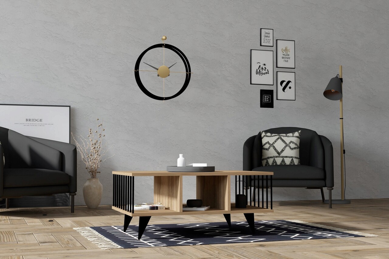 Masuta de cafea, Hanah Home, Bert, 90x40x60 cm, Maro - imagine 7